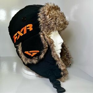 FXR Kids Black & Orange Winter Hat, Size Small-Medium, Like New Condition